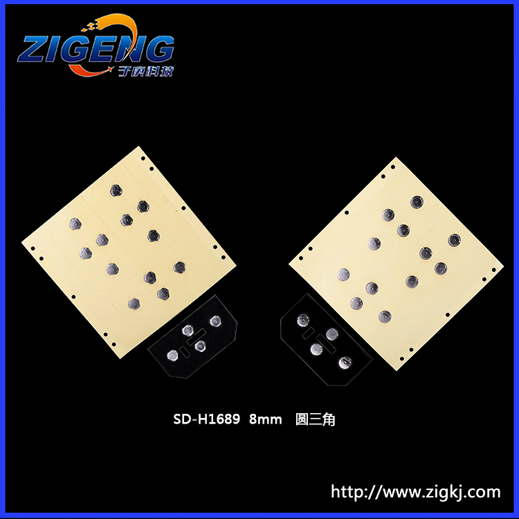 三角形鍋?zhàn)衅N紙,直徑8mm鍋?zhàn)衅?4KEY單層貼紙PET